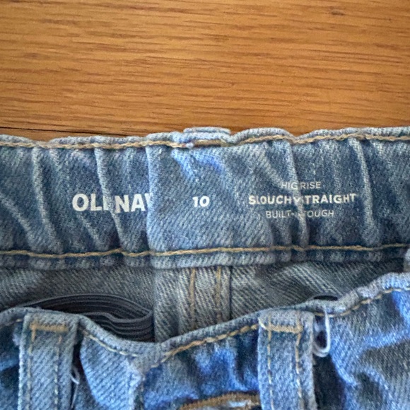 Girls Old Navy High Rise Slouchy Straight distressed jeans - Picture 4 of 6